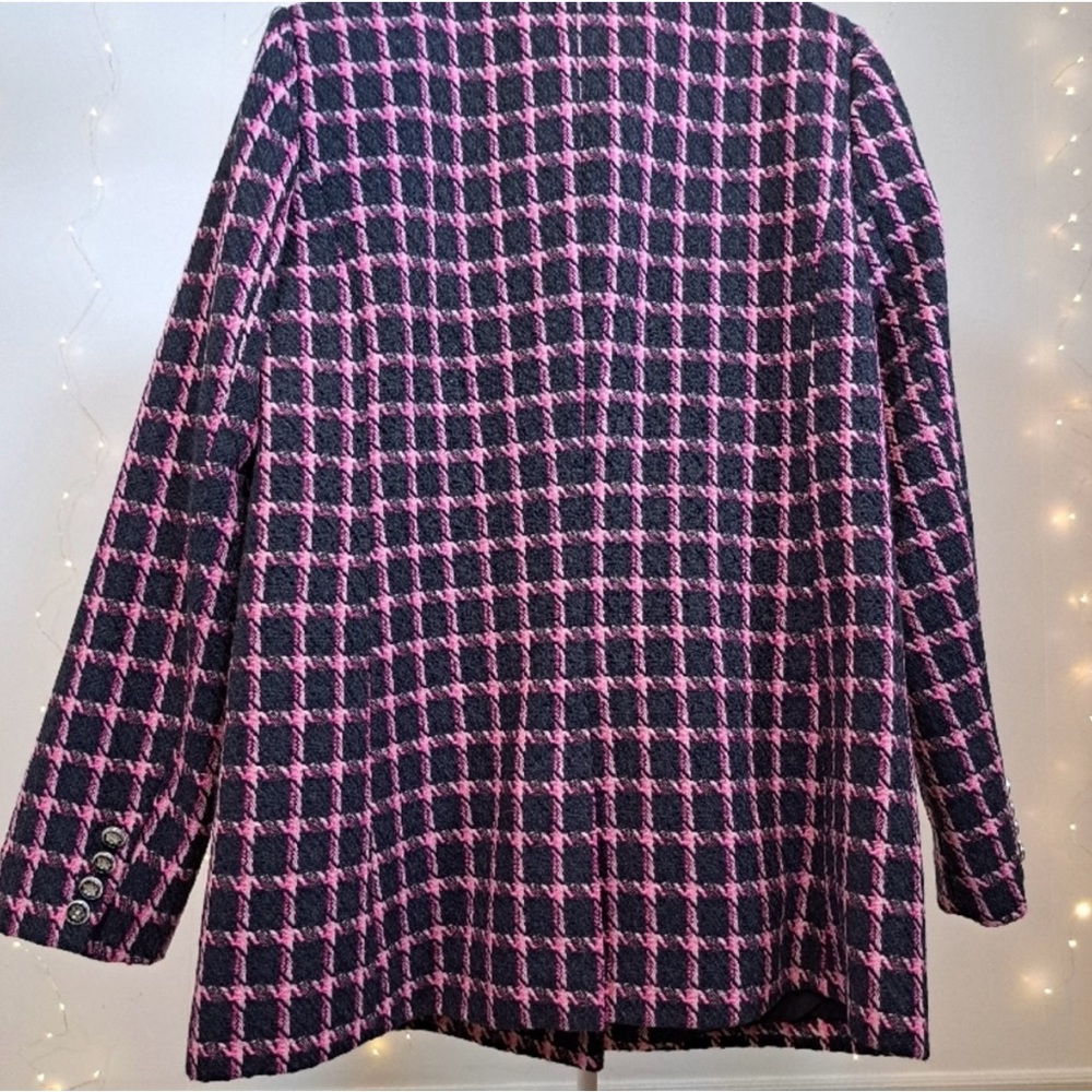 Rachel Zoe Black and Pink Checkered Blazer - Picture 2 of 5